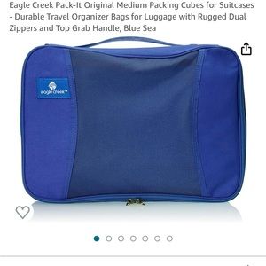 Eagle Creek Royal Blue Packing cubes. 5 piece